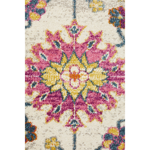 Multi-Coloured-Wildflower-Vintage-Look-Rug-BLN-208-MULT