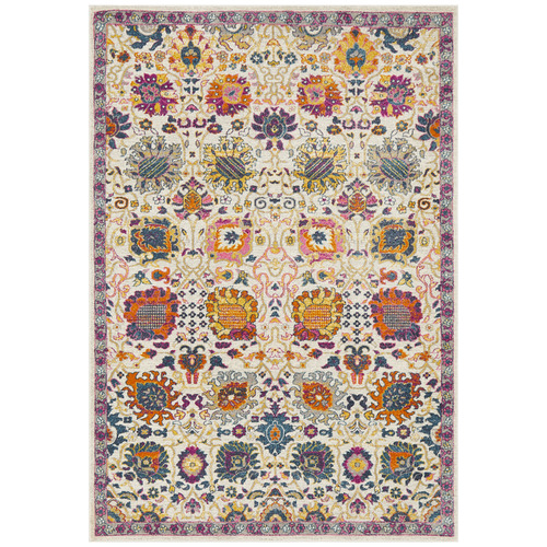 Multi-coloured-Spring-Vintage-Look-Rug-BLN-206-MULT