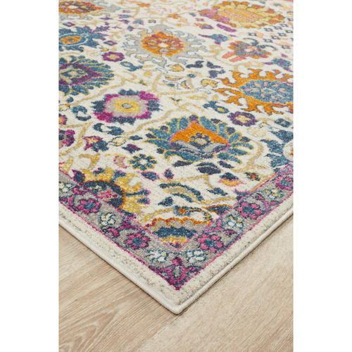 Multi-coloured-Spring-Vintage-Look-Rug-BLN-206-MULT