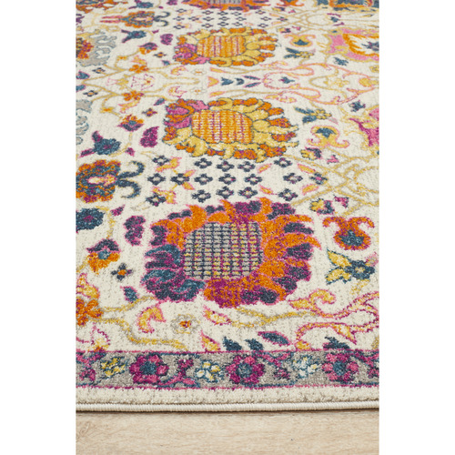 Multi-coloured-Spring-Vintage-Look-Rug-BLN-206-MULT