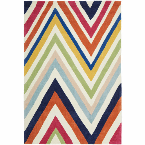 Stunning Chevron Multi Coloured Rug