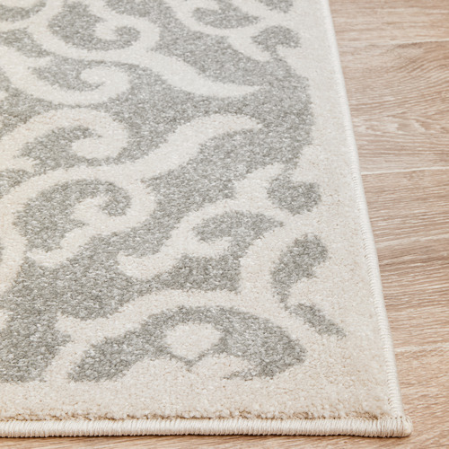 Silver Abstract Vintage Look Rug
