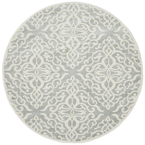 Silver Abstract Vintage Look Rug