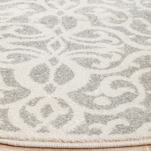 Silver Abstract Vintage Look Rug