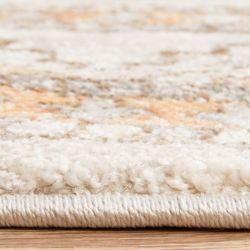 Natural & Peach Vintage Look Aztec Rug