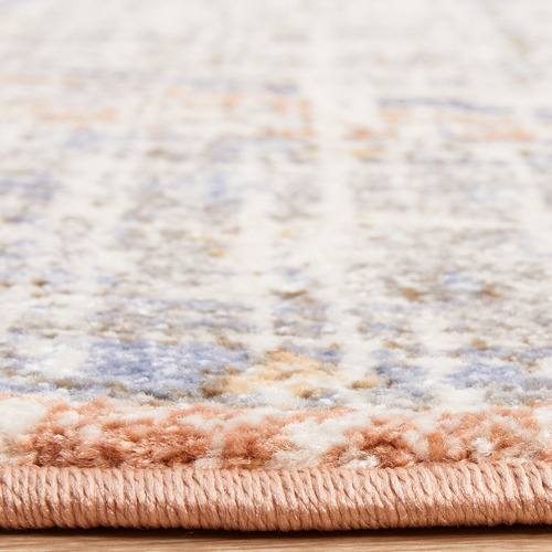 Peach & Blue Vintage Look Rug