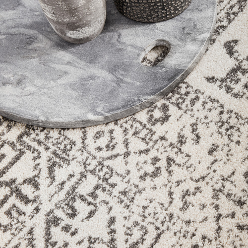 Silver Vintage Look Tribal Rug