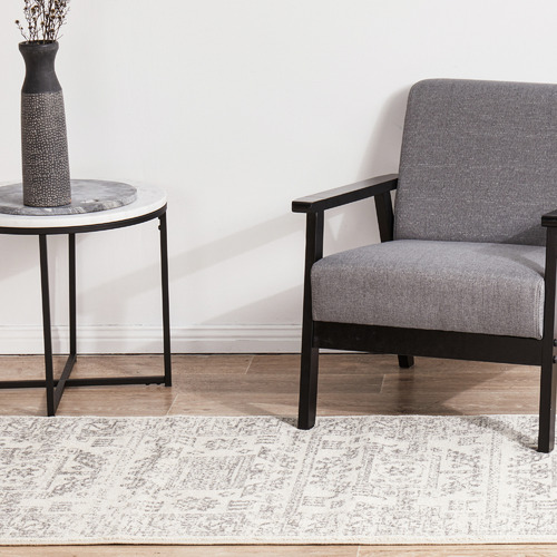 Silver Vintage Look Tribal Rug