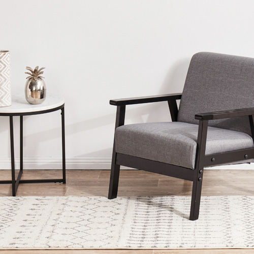 Silver Geometric Tribal Rug