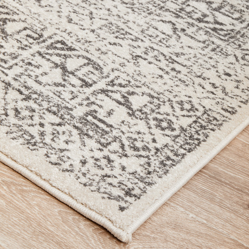 Silver Vintage Look Tribal Rug