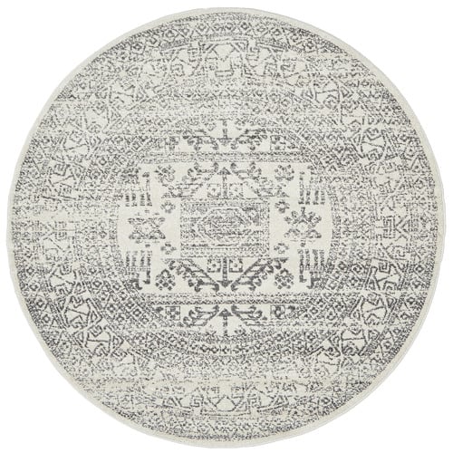 Silver Vintage Look Tribal Rug
