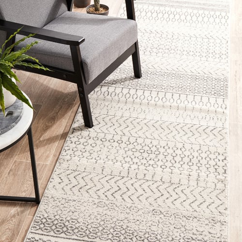 Silver Tribal Rug