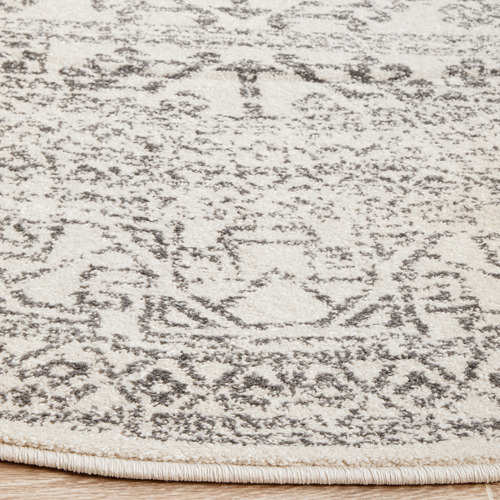 Silver Vintage Look Tribal Rug