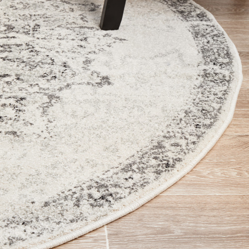 Silver Vintage Look Rug