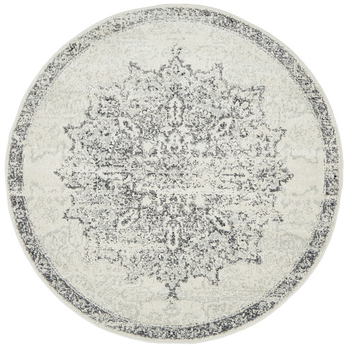 Silver Vintage Look Rug