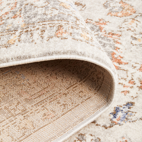 Silver & Peach Vintage Look Rug