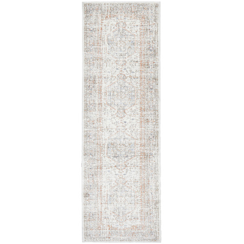 Silver & Peach Vintage Look Rug