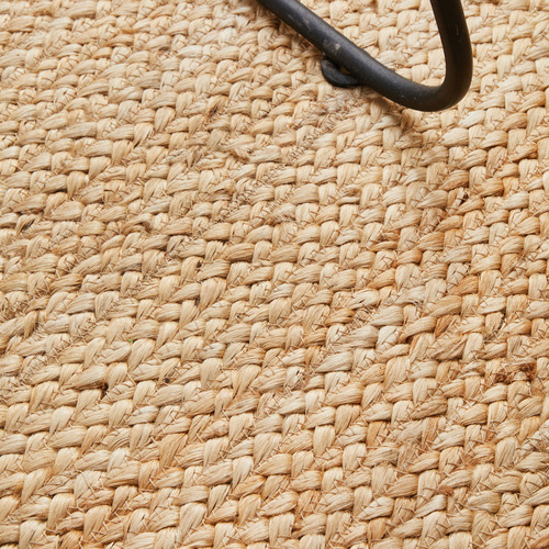 Natural & White Kyros Hand Braided Jute Rug