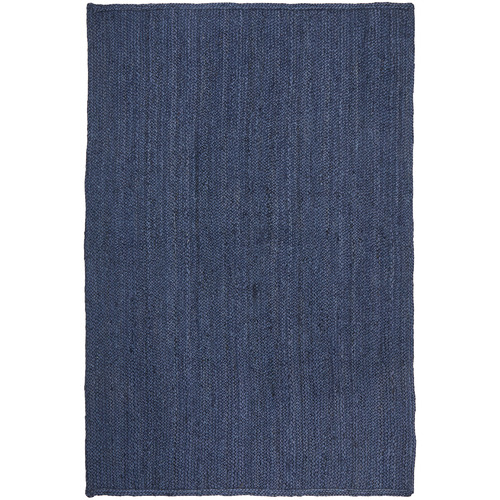 Navy Hand Braided Jute Rug