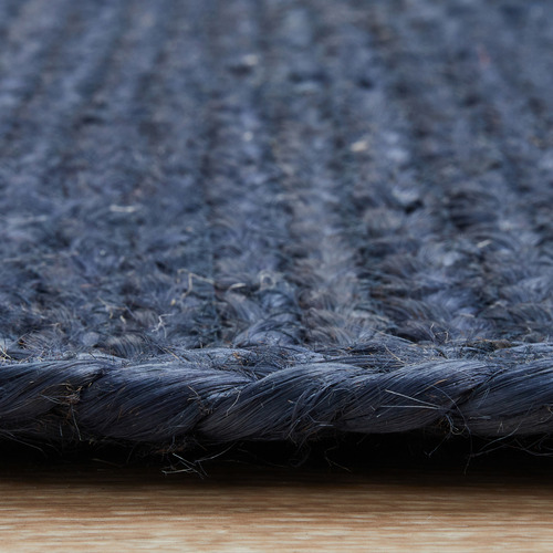Navy Hand Braided Jute Rug