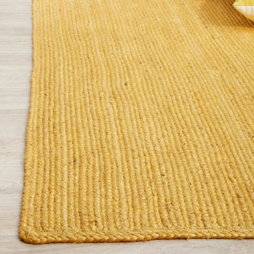 Yellow Hand Braided Jute Rug