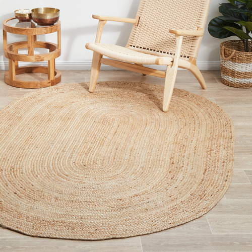 Network Natural Hand Braided Jute Oval, Oval Jute Rug