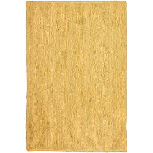 Yellow Hand Braided Jute Rug