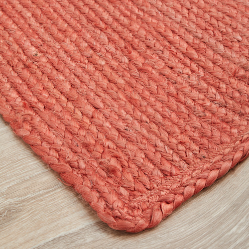 Terracotta Hand Braided Jute Rug