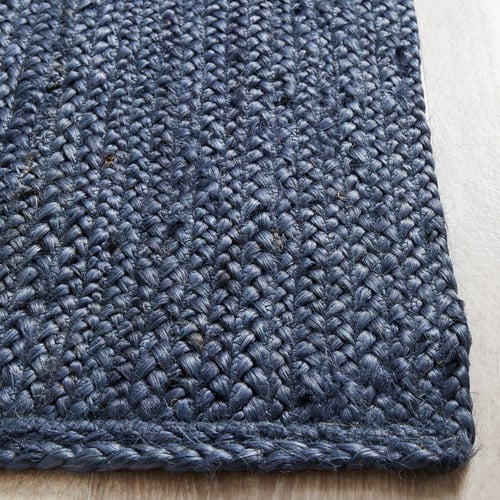 Navy Hand Braided Jute Runner
