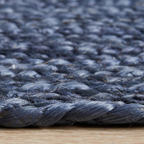 Navy Hand Braided Jute Runner
