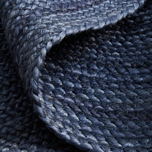 Navy Hand Braided Jute Runner