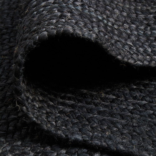 Black Hand Braided Jute Runner