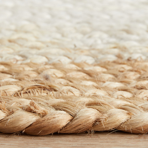 White & Natural Kyrillos Hand Braided Jute Runner