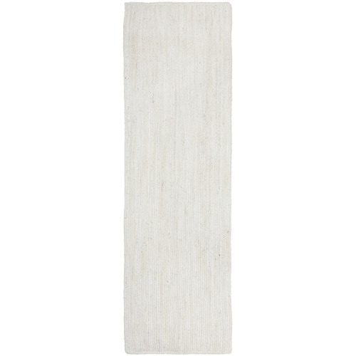 White Hand Braided Jute Runner