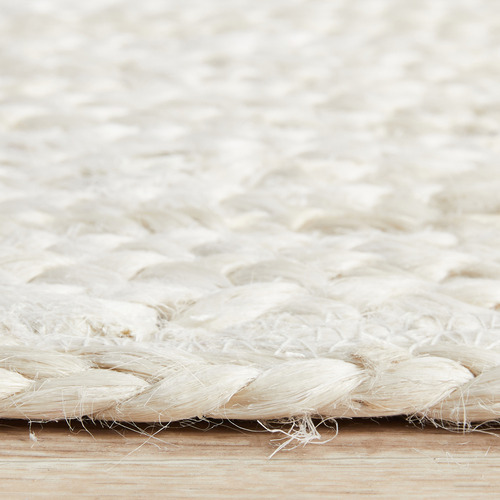 White Hand Braided Jute Runner