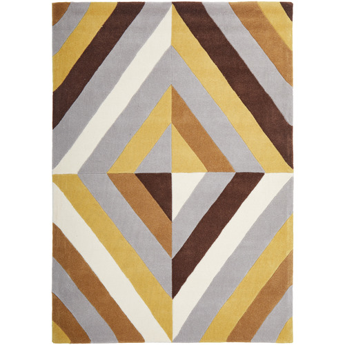 Network Rugs Crystal Prism Yellow/Brown Rug | Temple & Webster