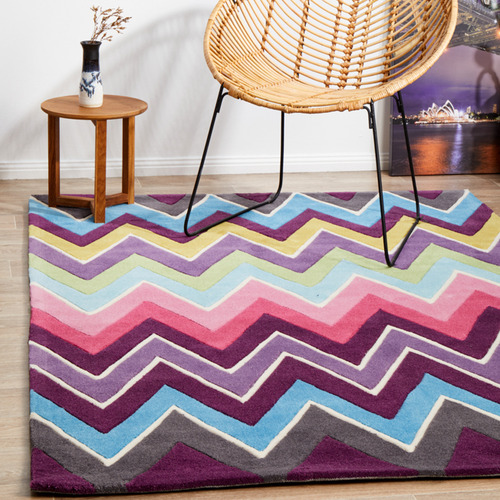 Eclectic-Multi-Coloured-Rug-HV-644-PINK