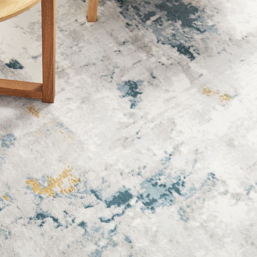 Multi-Colour Silky Vintage Look Rug