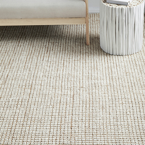 Natural & Cream Hand-Loomed Wool-Blend Rug