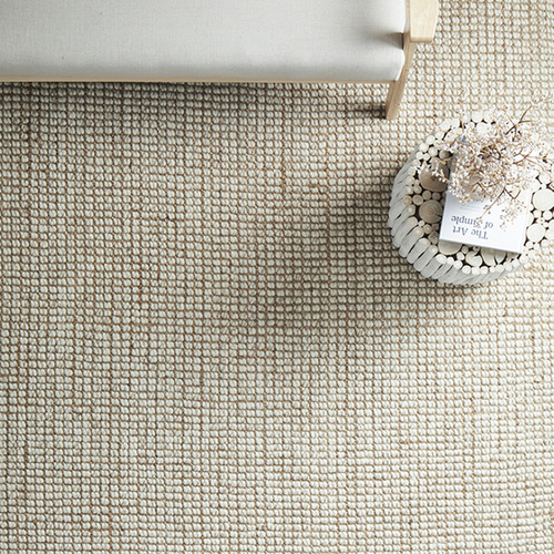 Natural & Cream Hand-Loomed Wool-Blend Rug