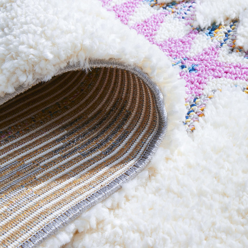 White Cyra Beber Shag Power-Loomed Rug
