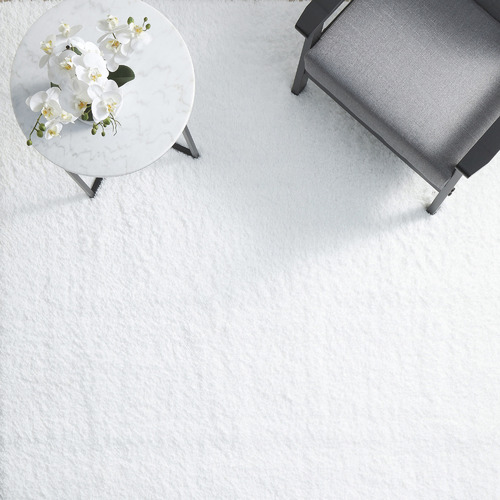 White Thrud Shag Power-Loomed Rug