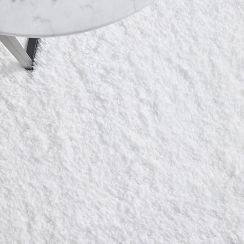 White Thrud Shag Power-Loomed Rug