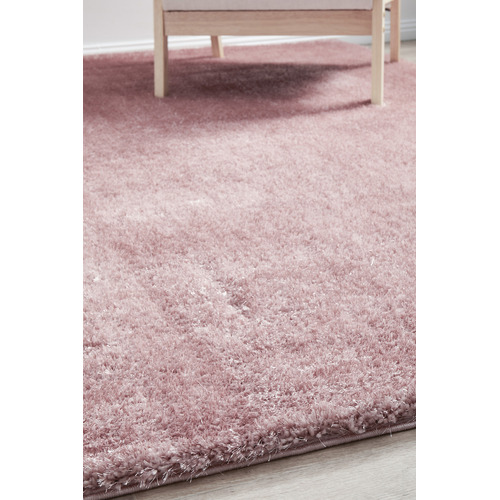 Blush Sienna Power-Loomed Shag Rug