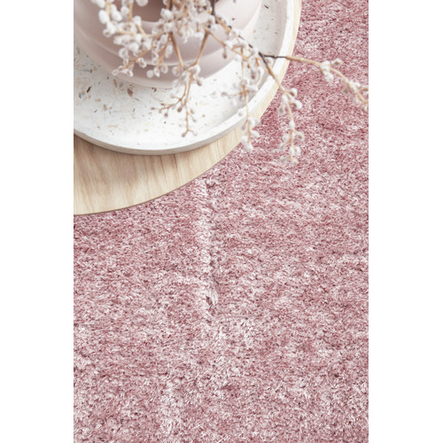 Blush Sienna Power-Loomed Shag Rug