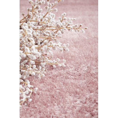 Blush Sienna Power-Loomed Shag Rug