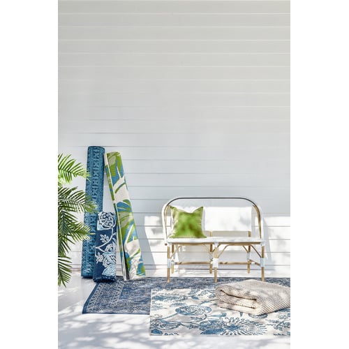 Navy-and-White-Traditional-Power-Loomed-Indoor-Outdoor-Rug-SSD-5555-NVY