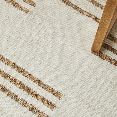 Temple & Webster Bleached Premium Braided Jute Rug