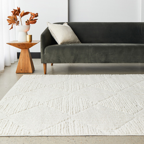 White Gatten Contemporary Rug