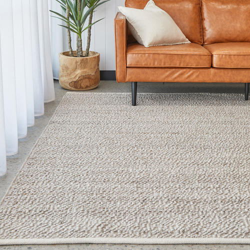 Natural Lindved Hand-Woven Wool-Blend Rug